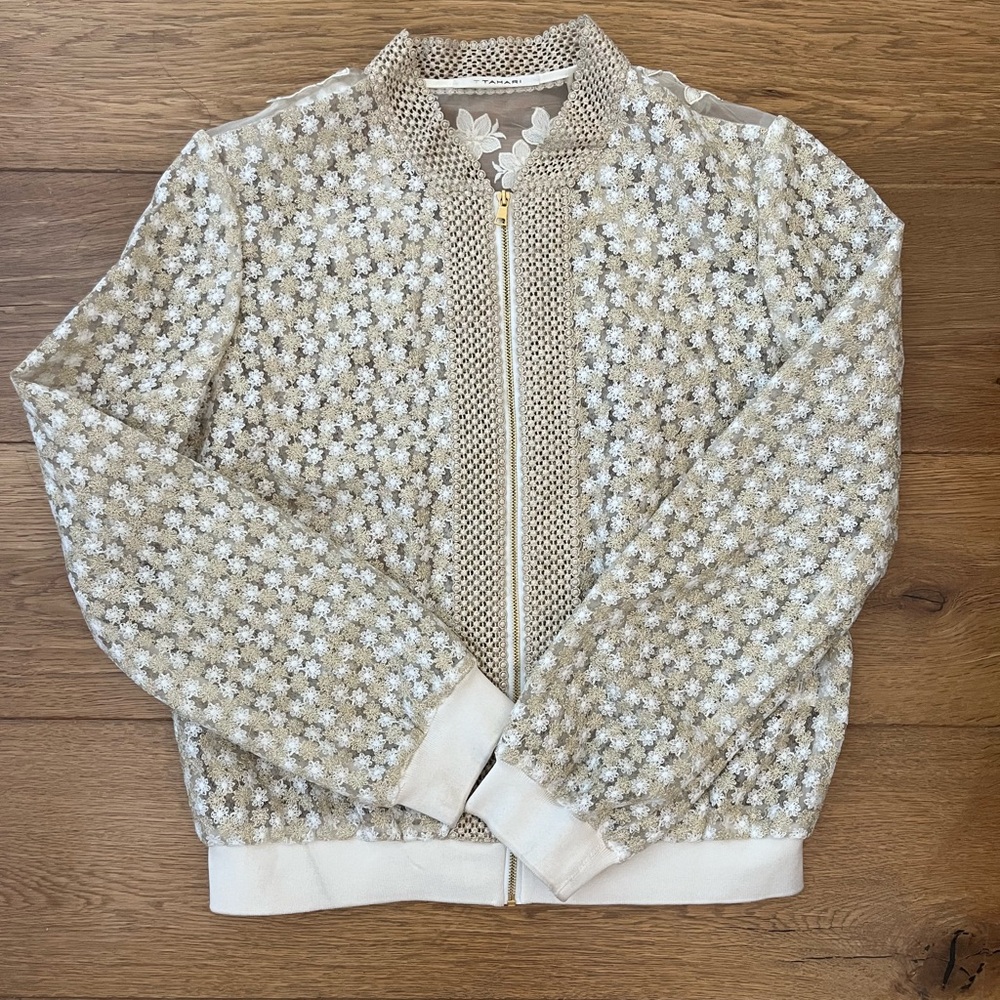 Tahari Lace Bomber